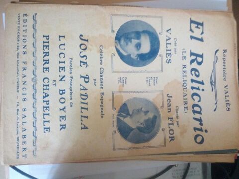 ANCIENNE PARTITION REPERTOIRE VALIES EL RELICARIO 100 Levainville (28)