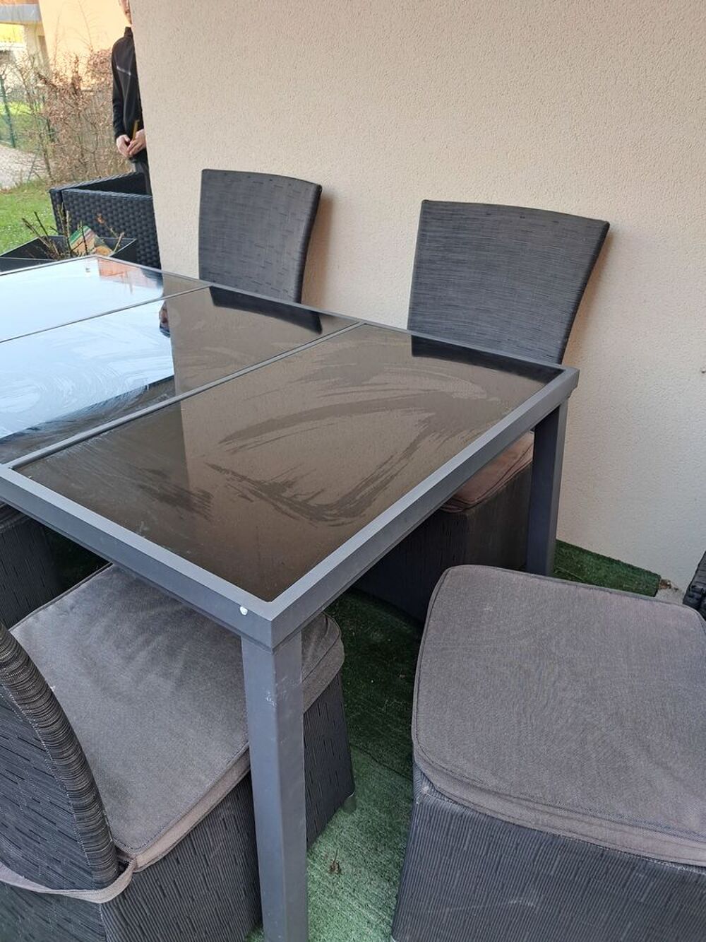 TABLE DE JARDIN 6 Fauteuils Assorties Jardin