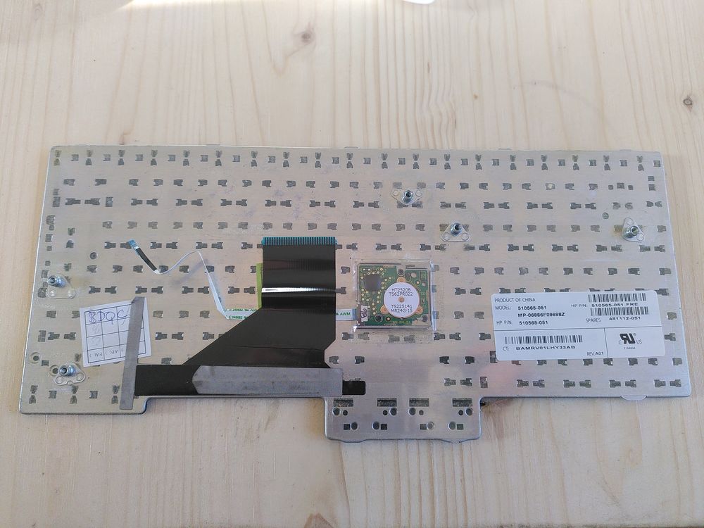Clavier AZERTY HP EliteBook 2530p / 2530P ? 510565-051 Matériel informatique
