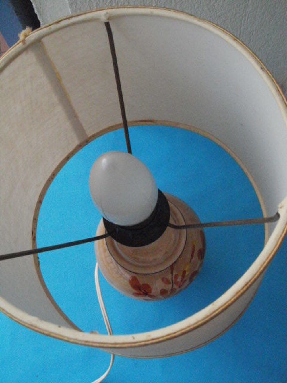 2 lampes de chevet, pied porcelaine Décoration