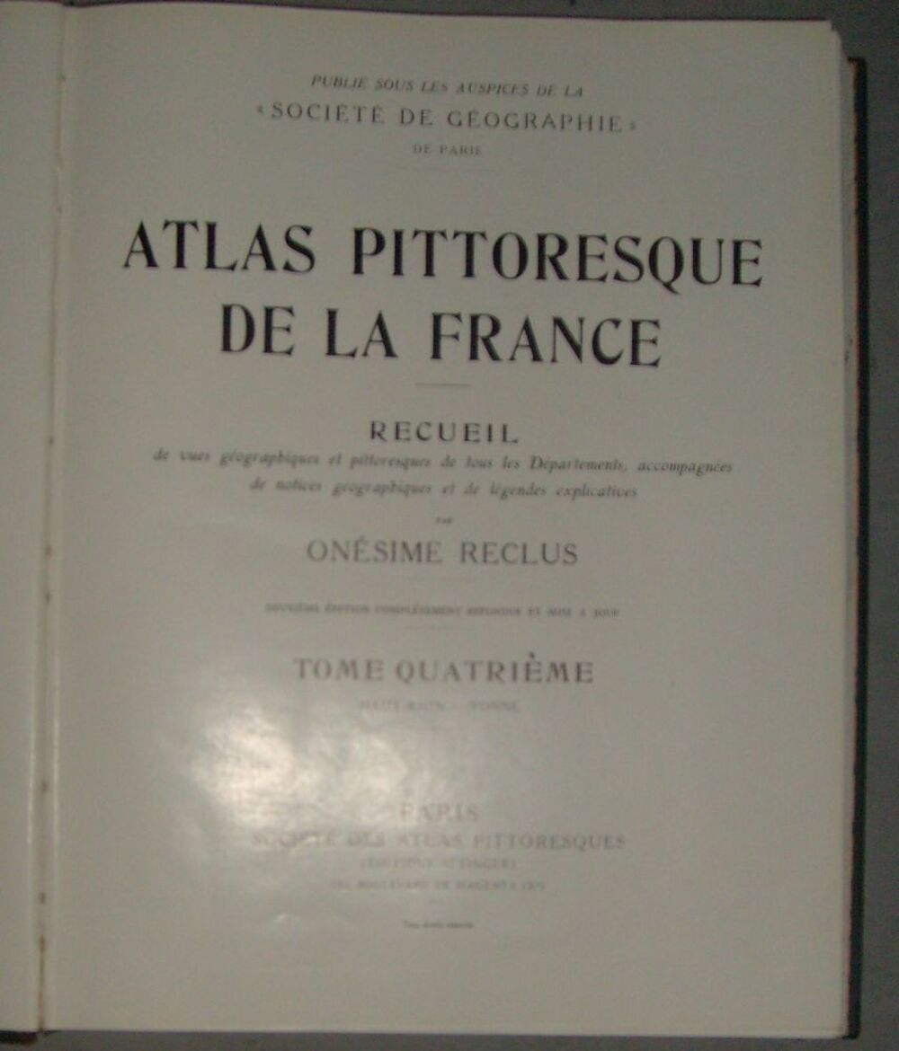 Atlas pittoresque de la France Livres et BD