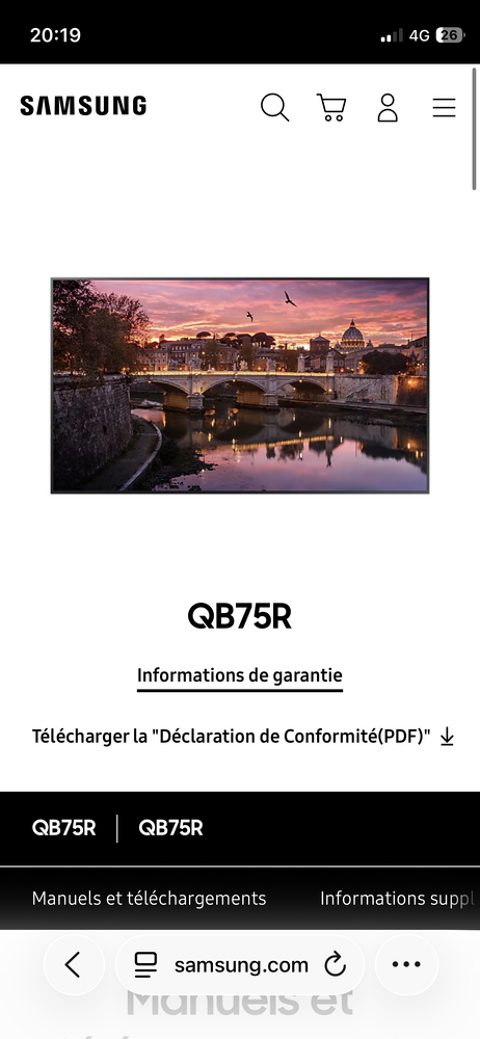�cran Samsung QB75R 999.99 Grenoble (38)