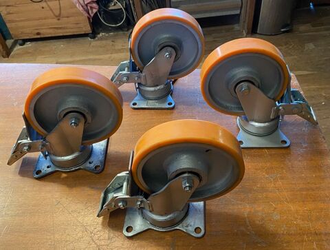 lot de 4 roulettes industrielles 1300kg charge/unité 650 69270 Rochetaille-sur-sane