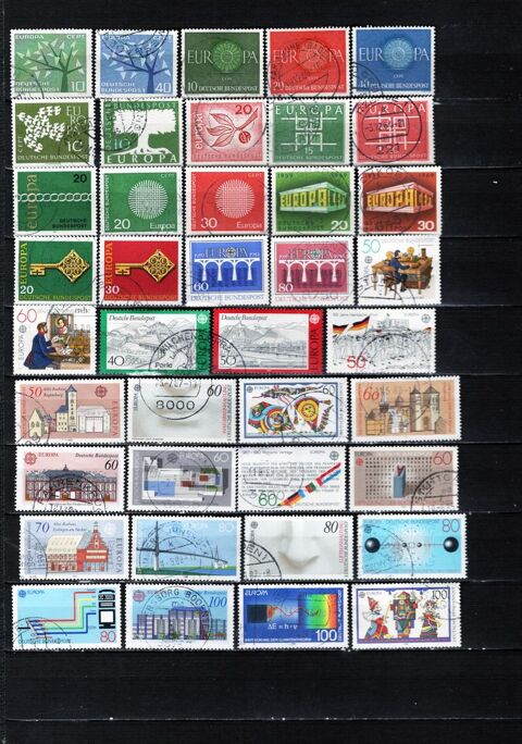 lot de 67 timbres EUROPA d'ALLEMAGNE 4 Les �glisottes-et-Chalaures (33)