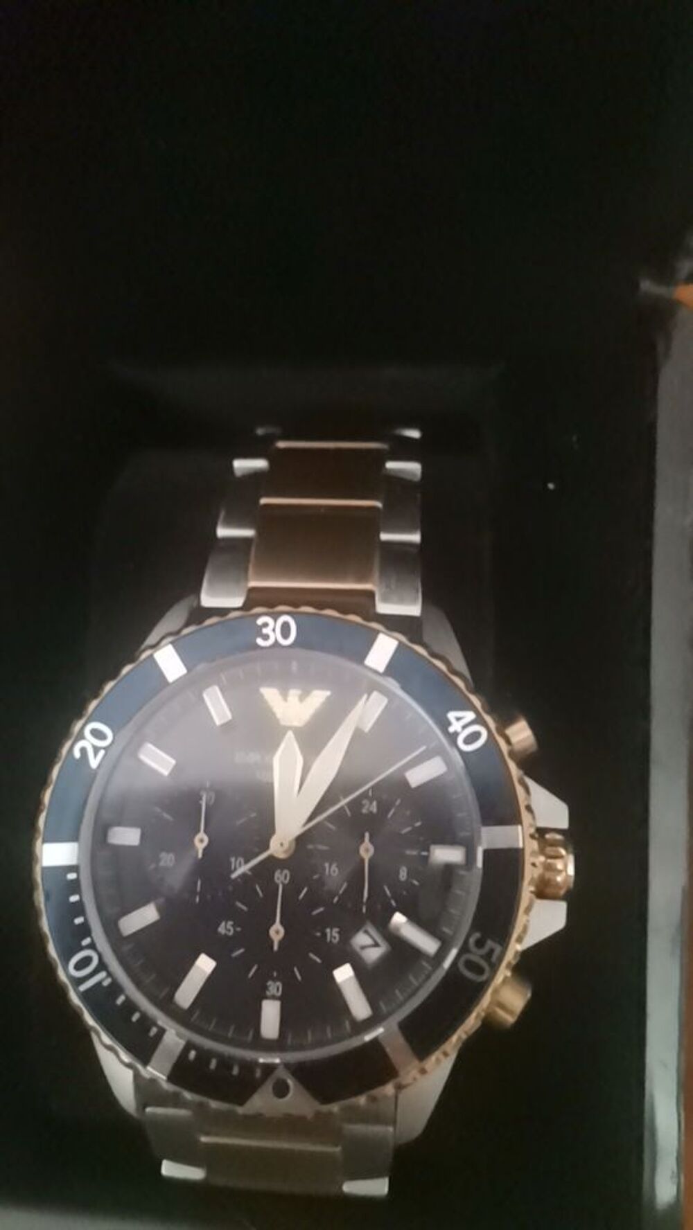 montre homme emporio armani bleu neuf dans sa boite Bijoux et montres