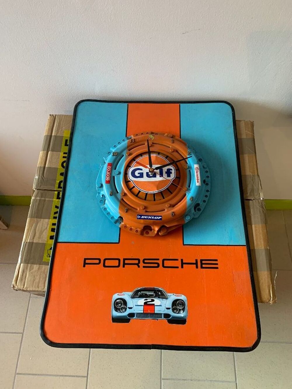 HORLOGE MURAL - PORSCHE GULF 
