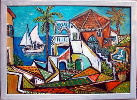 Tableau     Paysage Mditerrane   180 Parempuyre (33)