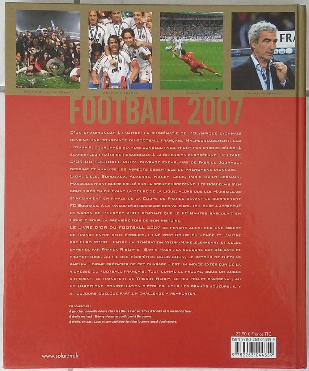 Livre d'Or du Football 2007, Nasri, Anelka, Henry - Neuf Livres et BD