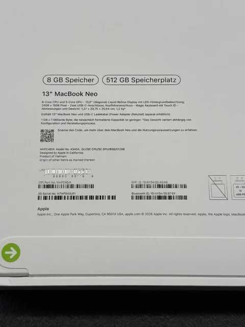 Apple MacBook NEO 512GB Silber NEU Angers (49)