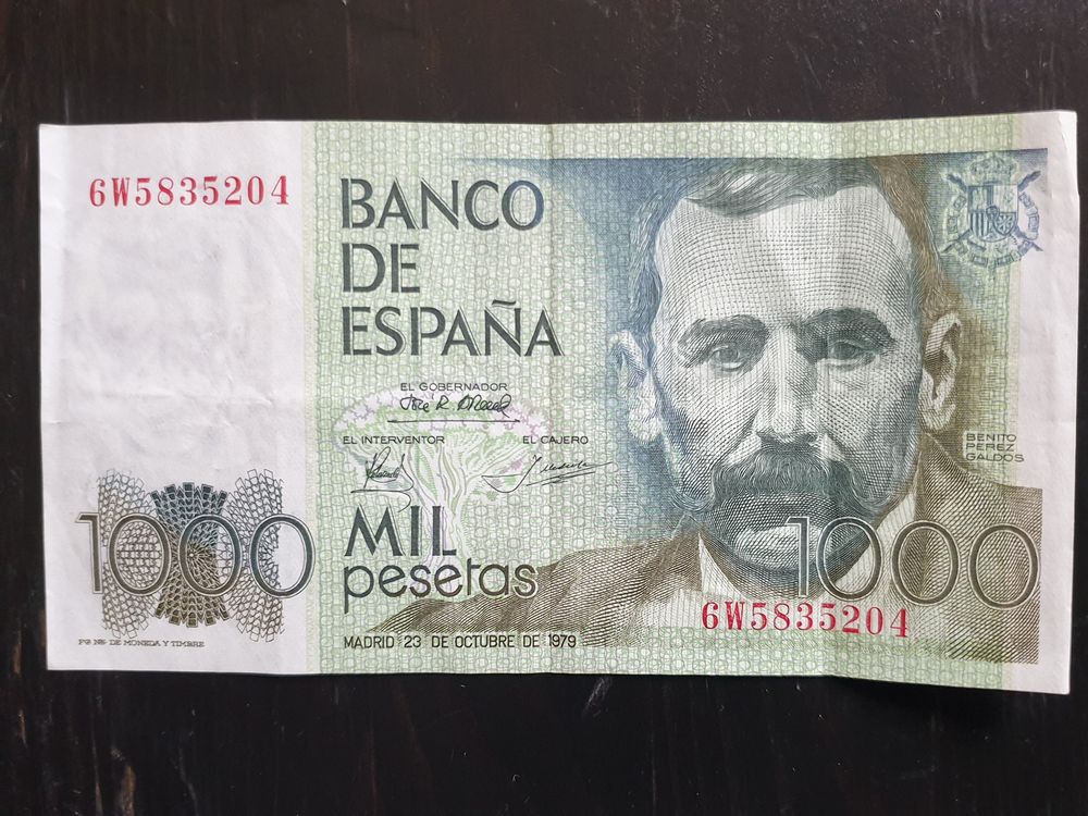 Billet 1000 pesetas 1979 type Galdos 
