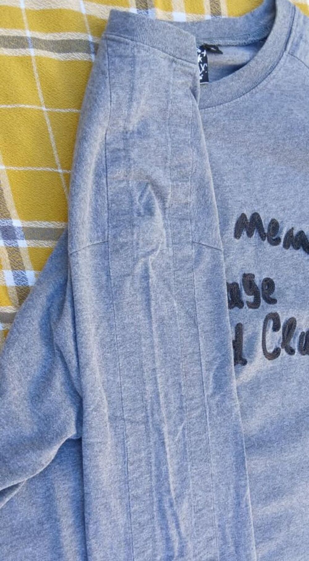 Tee-shirt Gris &agrave; Col Rond en Coton pour Homme : Taille XL Vêtements