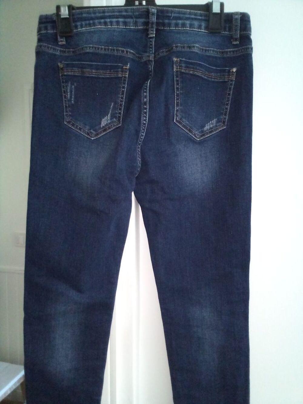 pantalon jean's sans marque couleur fonc&eacute; taille 42 d&eacute;co Vêtements
