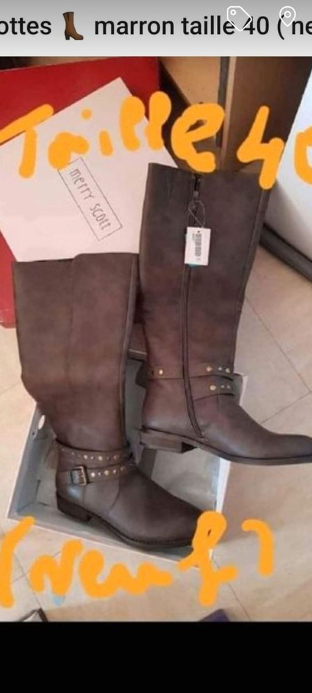 bottes marron taille 40 ( neuf) Chaussures