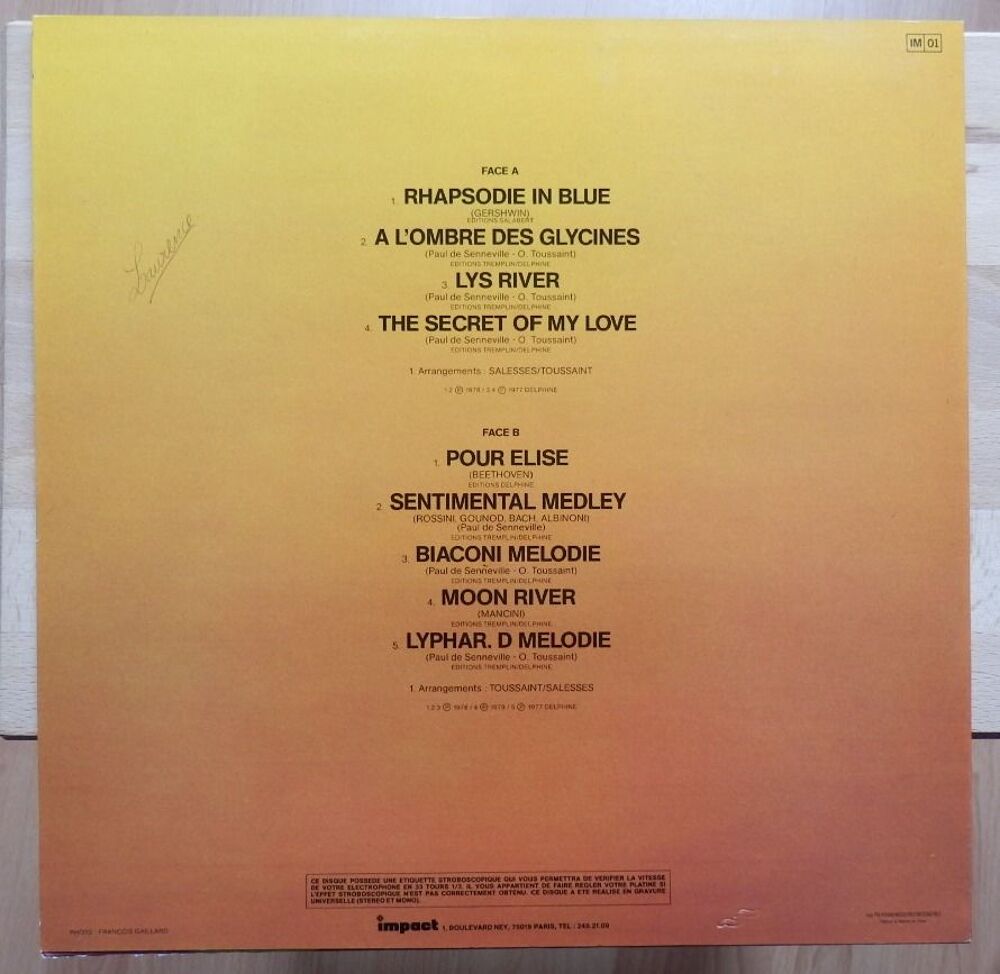 Disque 33 T vinyle - Richard Clayderman vol 2 : TBE CD et vinyles