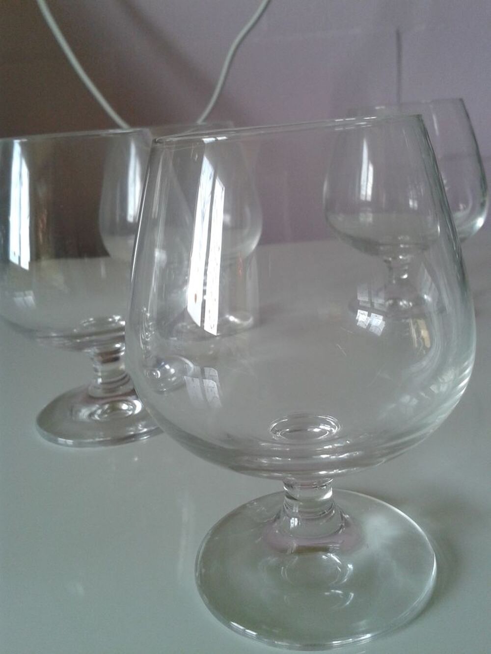6 verres &agrave; cognac neufs en cristal Cuisine