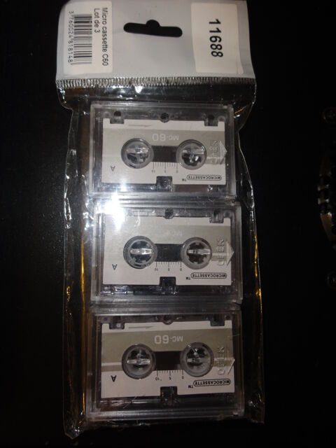Lot de 3 micros cassettes c 60 (mc 60) 19 Antony (92)