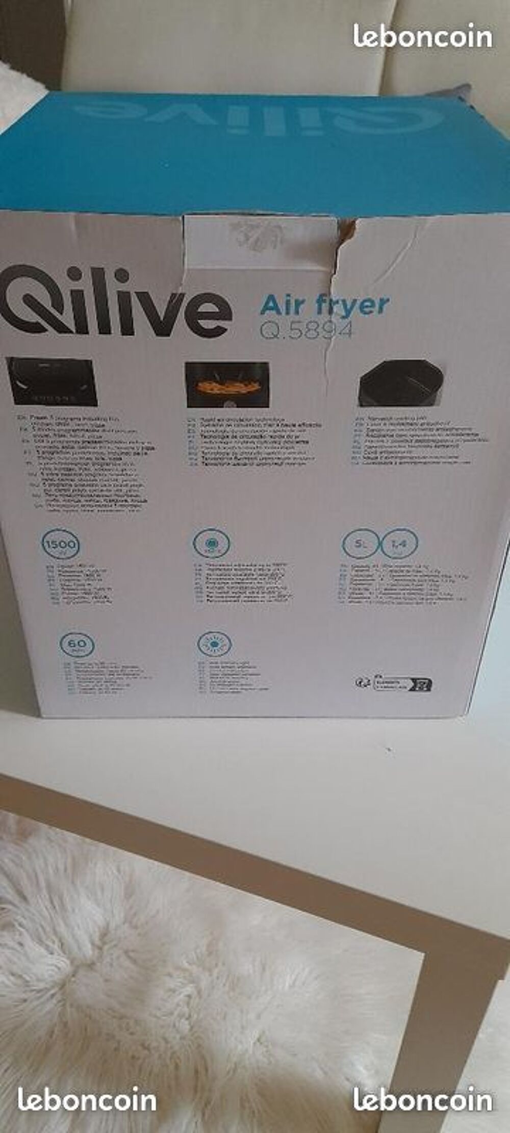 Friteuse Airfrayer qilive toute neuve (double emploi) Electroménager