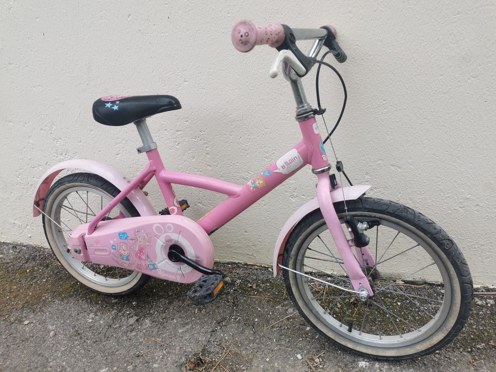 velo 16 pouces b twin rose Vélos