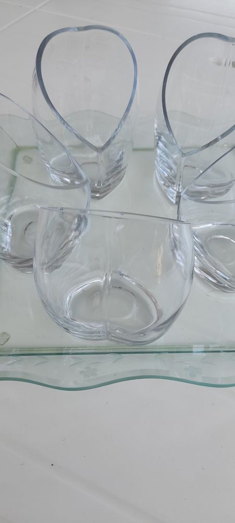 Vases c?ur en verre Décoration