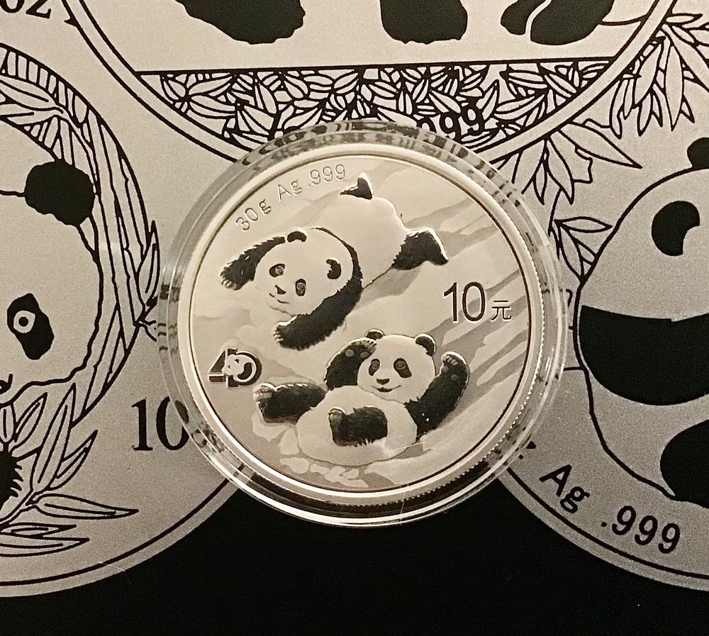 Pi&egrave;ce argent une once 10 yuan panda 2022 