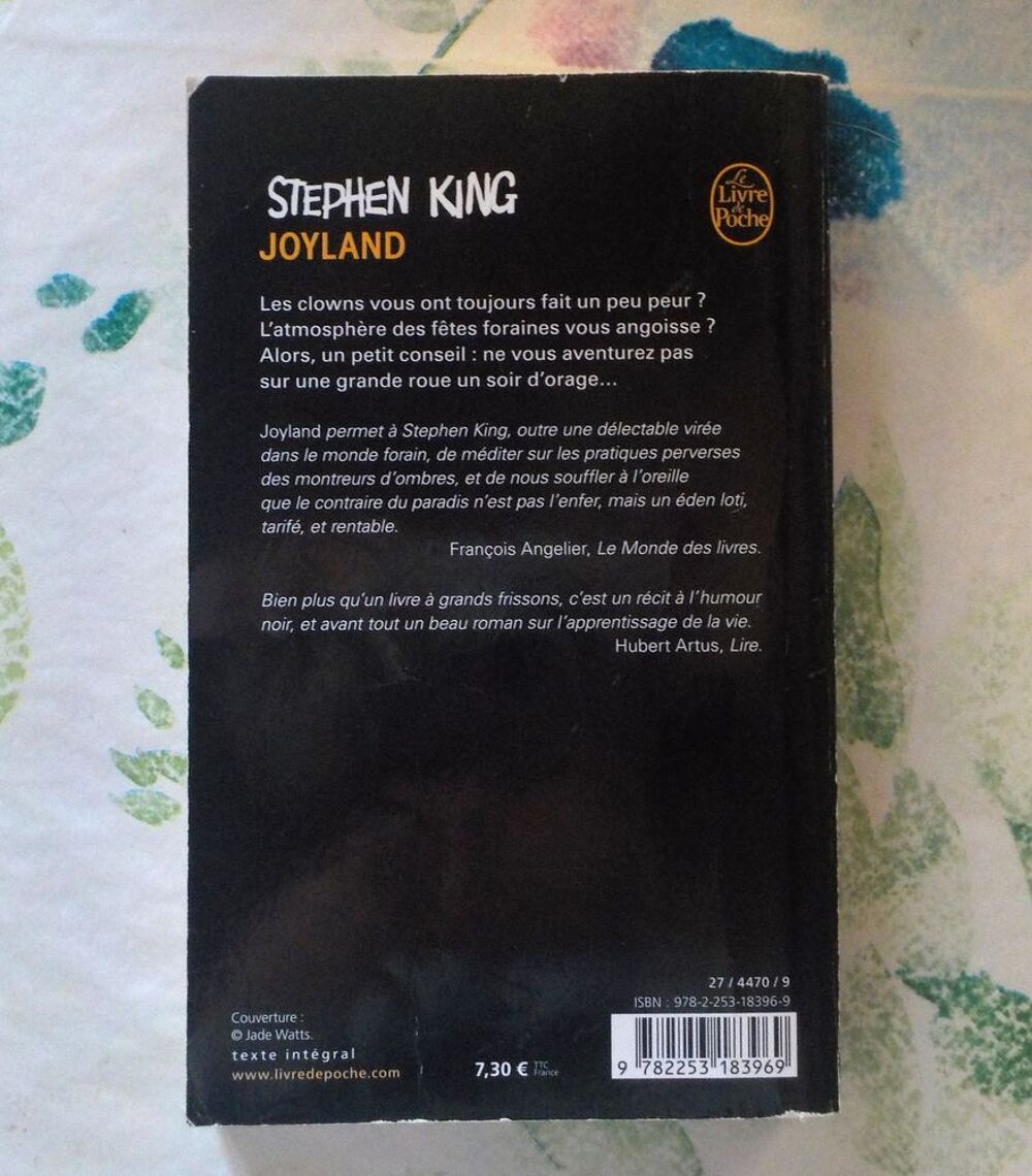 JOYLAND de Stephen KING Ed. Le Livre de Poche Livres et BD