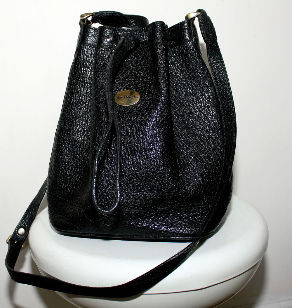 Sac seau cuir noir MAC DOUGLAS Maroquinerie