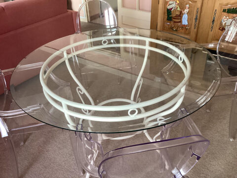 table fer forgé dessus verre 70 Cavaillon (84)