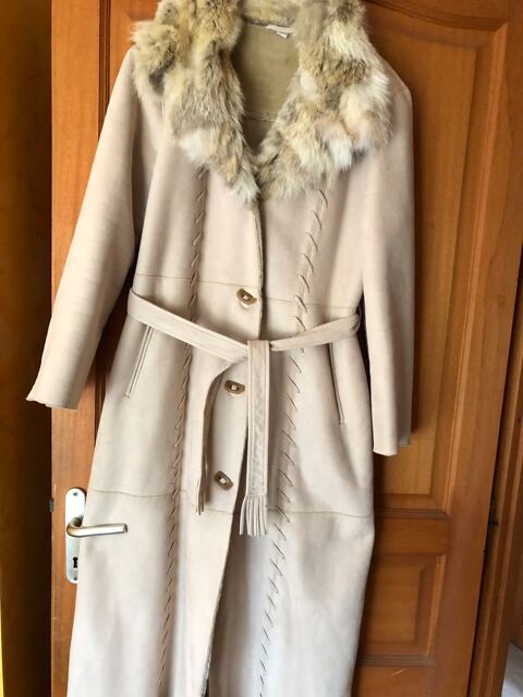 manteau col fourrure coyotte trs bonne affaire petit prix 80 Folelli (20)