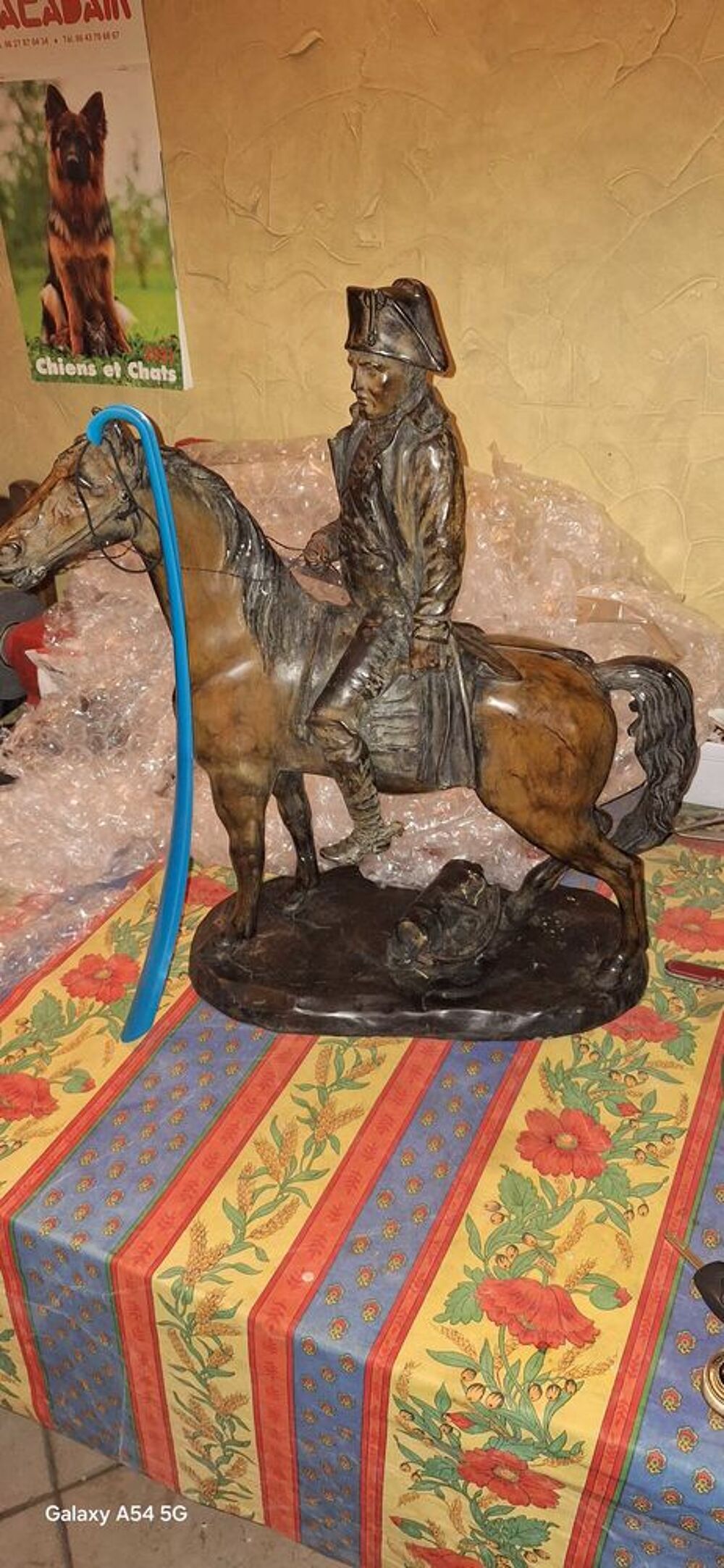 BRONZE DE NAPOLEON A CHEVAL SIGNE 