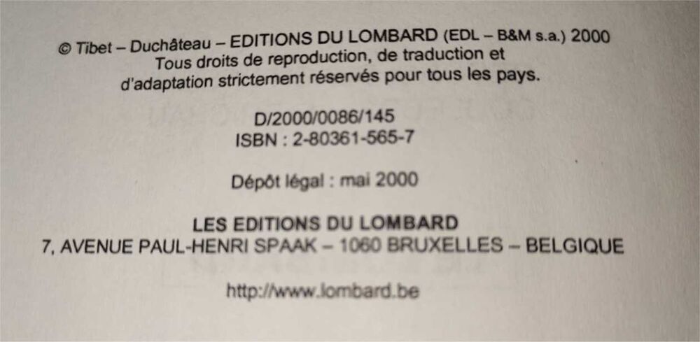 Ric Hochet un million sans impots Livres et BD