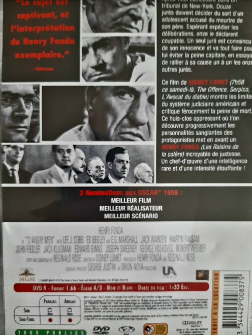 12 hommes en col&egrave;re dvd DVD et blu-ray