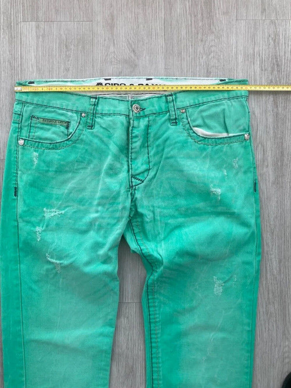Pantalon Cipo &amp; Baxx vert Taille 51 Vêtements