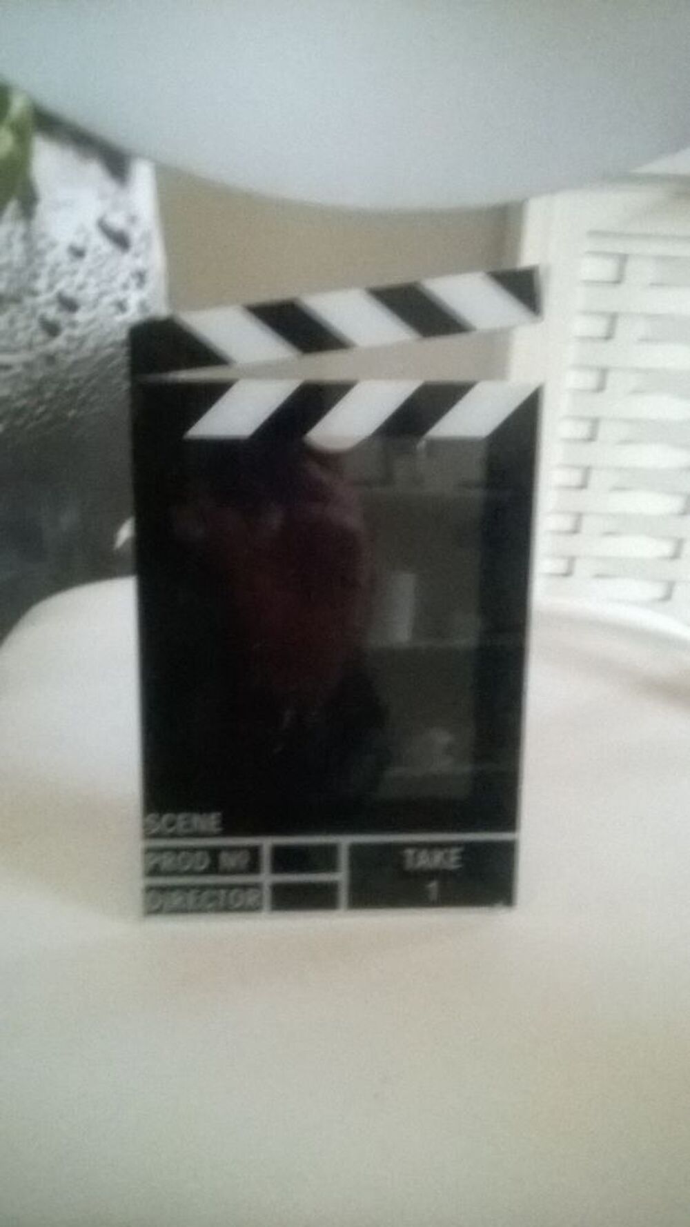 Socle &agrave; photo de clap de film Décoration