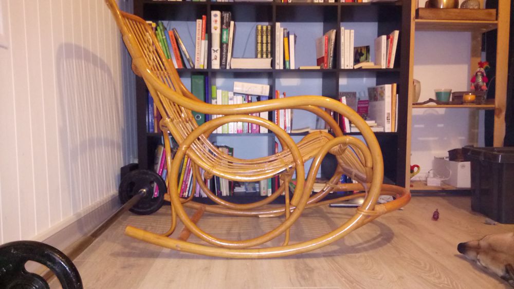 Rocking chair confort en rotin Meubles