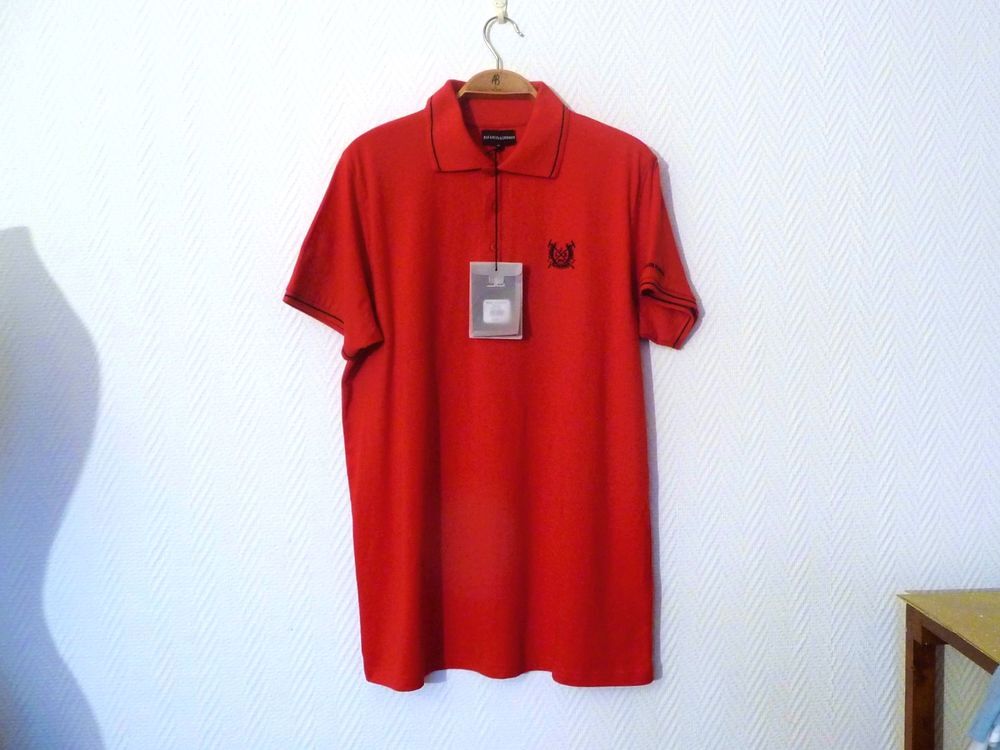 Polo/ Tee Shirt en 100% Coton Rouge- Jean Louis Scherrer Vêtements