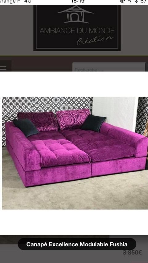 CANAPE D'ANGLE MODULABLE D'OCCASION  AMBIANCE DU MONDE  Trans-en-Provence (83)