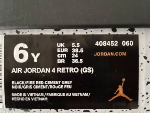 Baskets Nike Air Jordan 4 Retro (GS) / 38,5 150 Le Pecq (78)