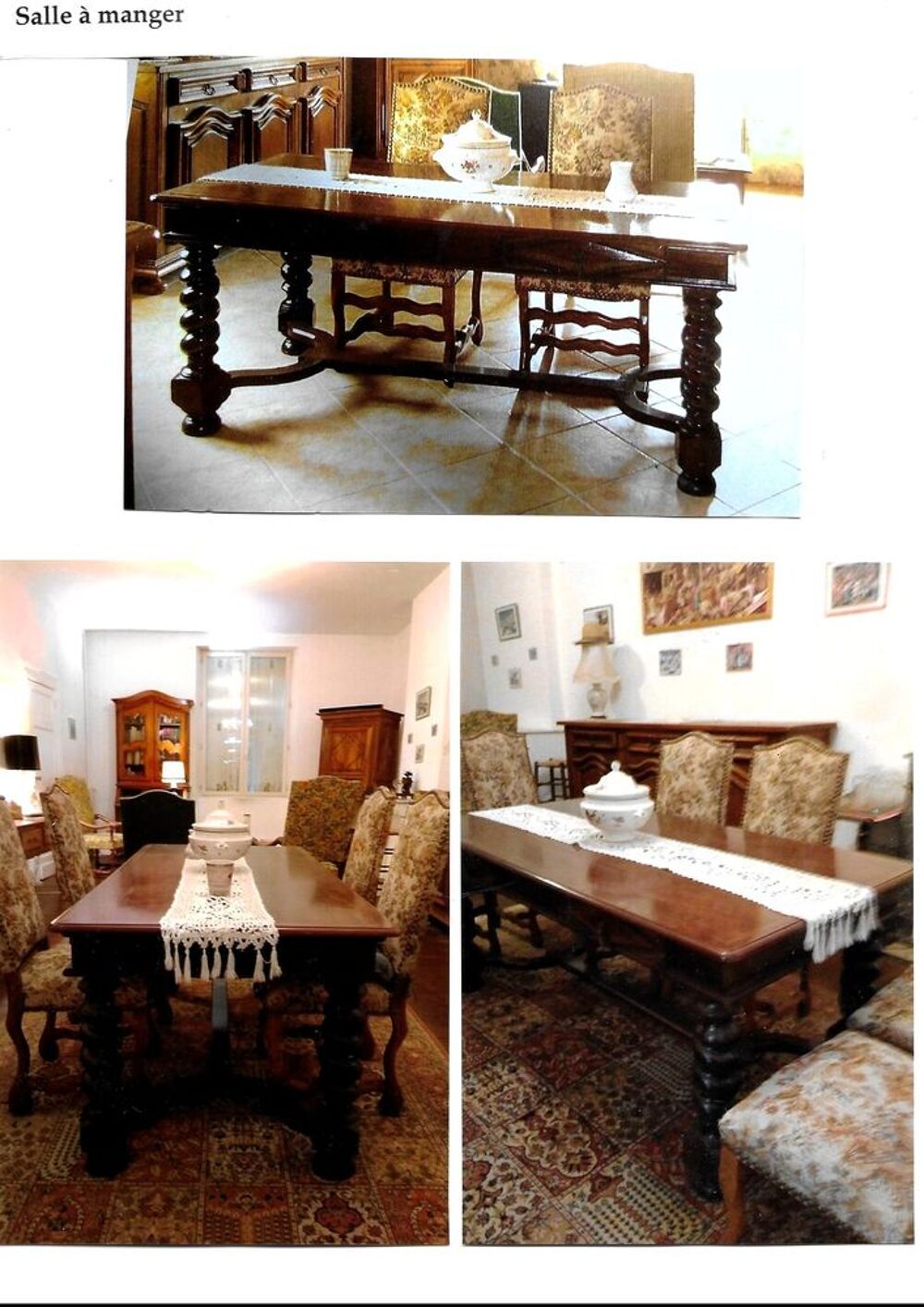 MOBILIER EN BOIS MASSIF DE SALLE A MANGER Meubles