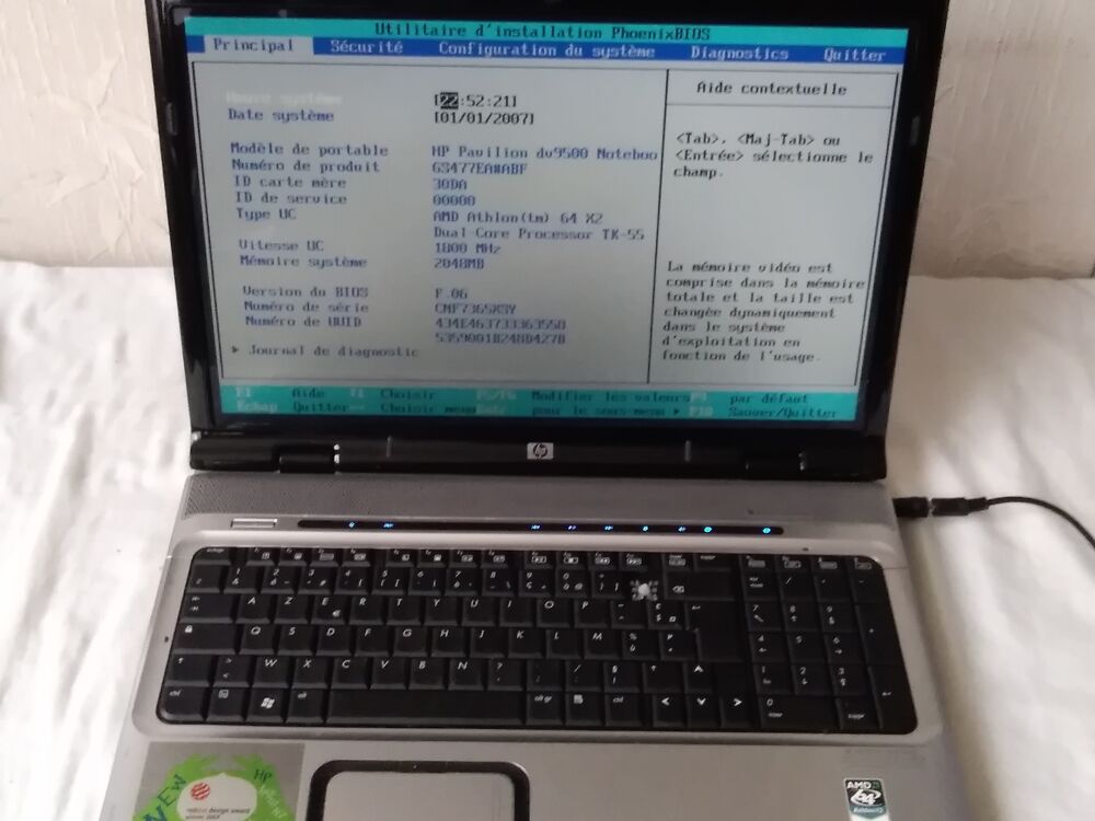 PC Portable HP Pavilion DV 9500 Matériel informatique