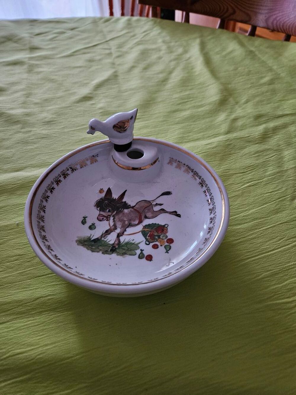 Assieste porcelaine vintage chauffante beb&eacute; 1960 