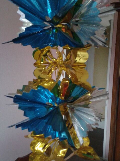 D�coration -suspension de no�l vintage bleu et or 8 Dijon (21)