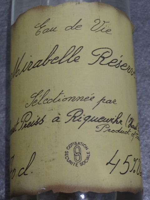 Bouteille ge (70 cl) Mirabelle (Alsace)  33 Enghien-les-Bains (95)