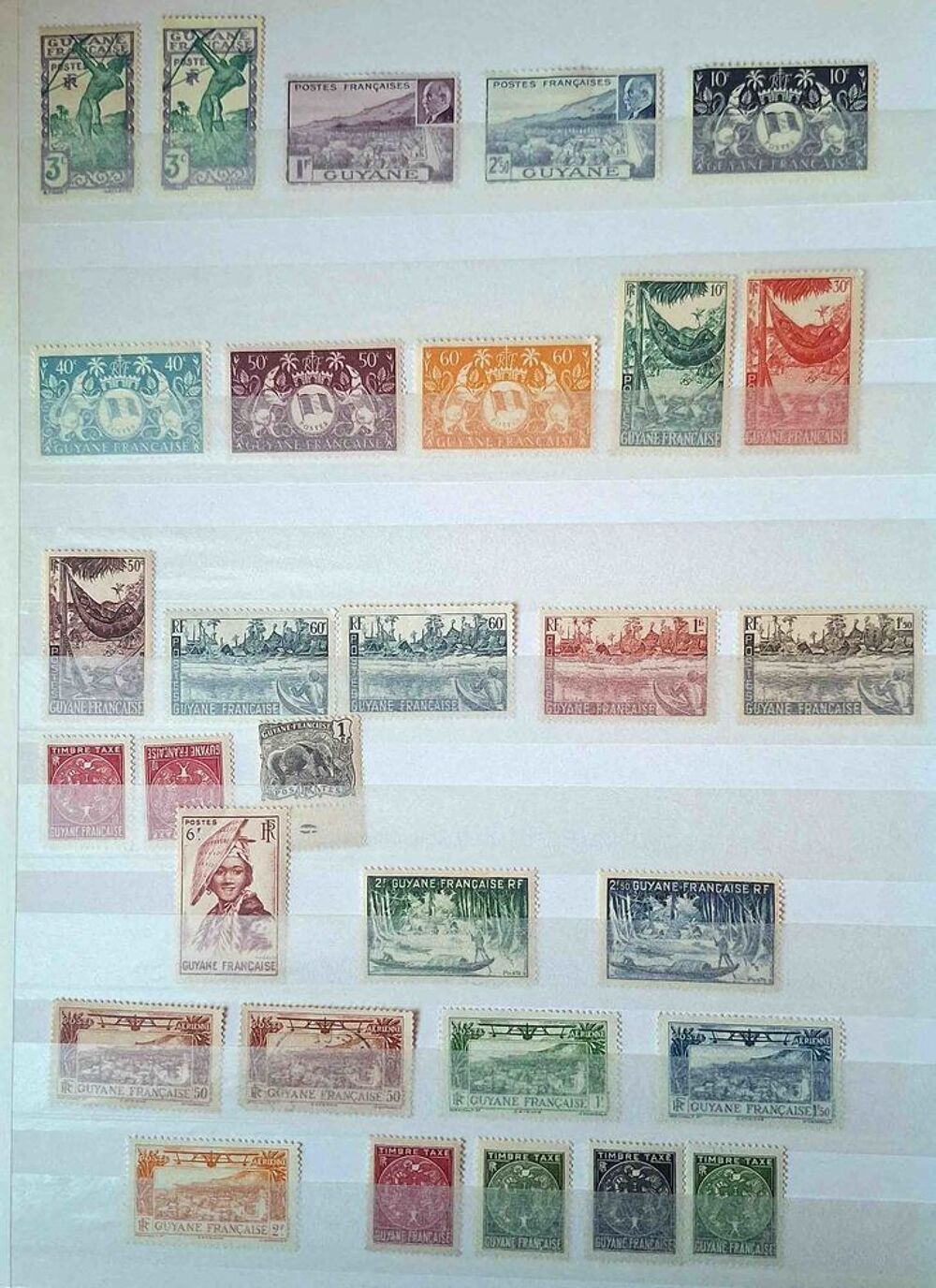 S&eacute;rie de timbres de collection de Guyane Fran&ccedil;aise 