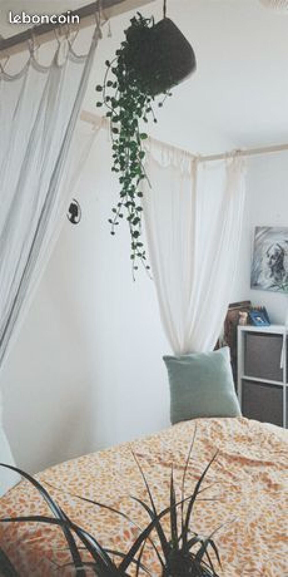 lit baldaquin blanc Meubles
