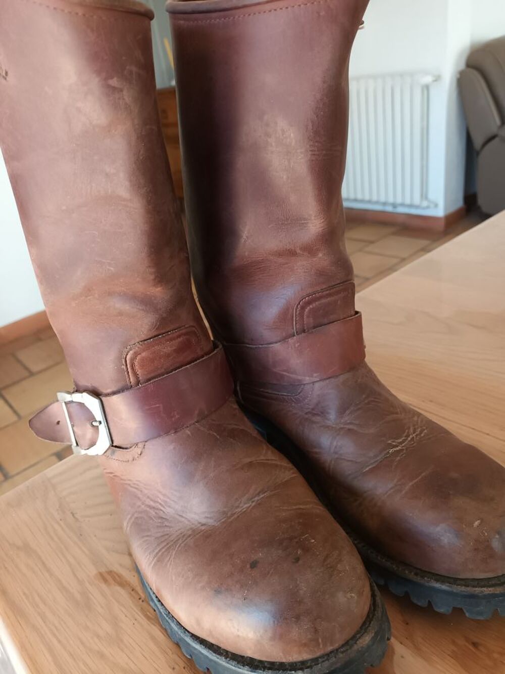 Bottes &eacute;quitation ou autre en cuir Chaussures