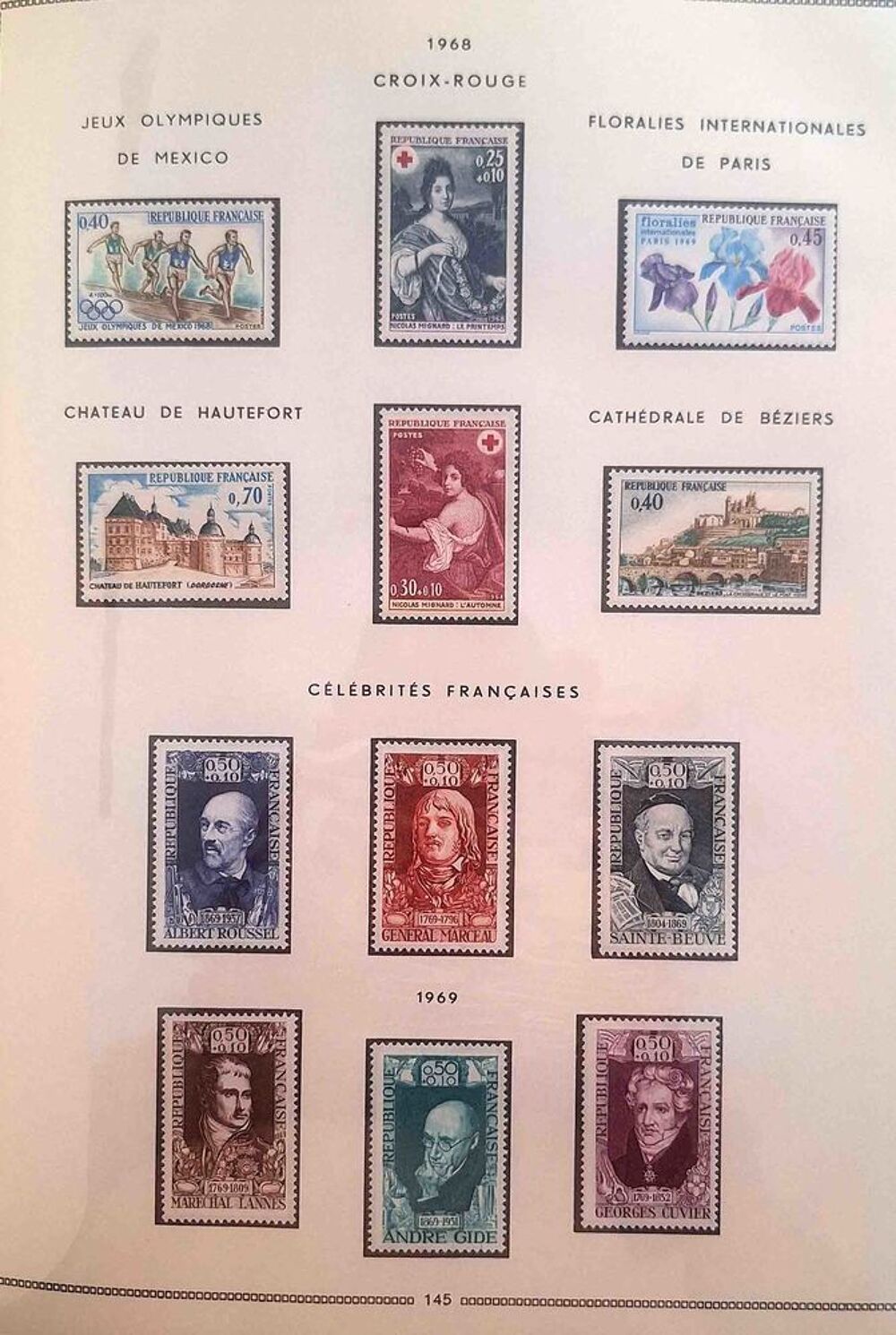 S&eacute;rie de timbres de collection de France G16 