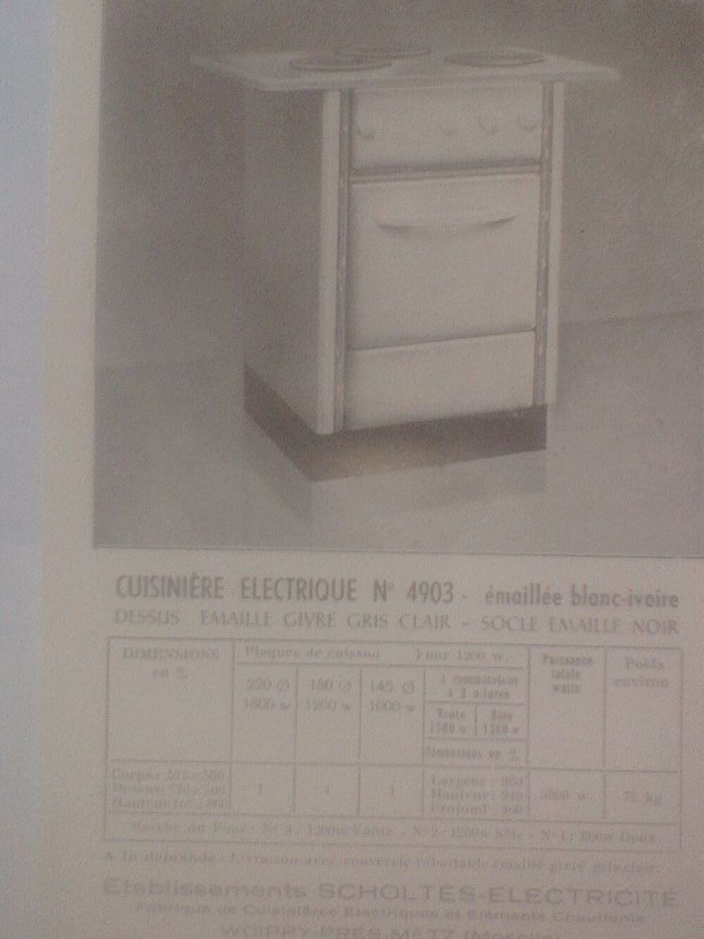 Scholt&egrave;s-&eacute;lectricit&eacute; Woippy pr&egrave;s Metz Moselle Cuisini&egrave;r 4903 