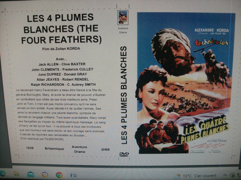 Rare film : " Les quatre plumes blanches " DVD et blu-ray