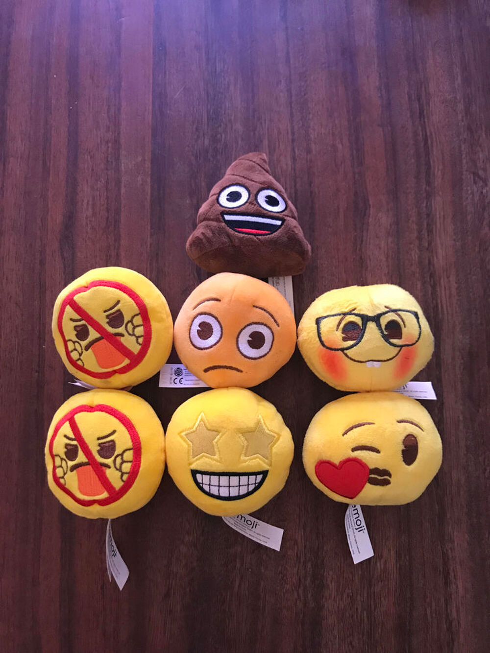 Lot de 7 peluches " Grimaces " 