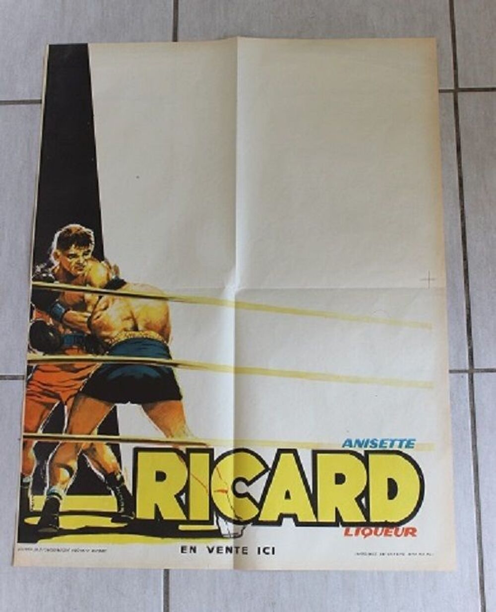 Ancienne affiche publicitaire RICARD ORIGINALE (50 x 65 ) 